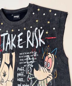 Camisetas de Hombre Estilo Deportivo, Personalizadas, Manga Corta, 220gsm, 100% Algodón Orgánico, Corte Holgado, con Pedrería y Estampado - Product Image 3