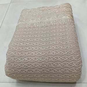 Tissu brodé SQ, tissu perlé, tissu de soie brodé, tissu de chiffon, tissu pour abaya, matière pour kaftan, vente en gros, export, vrac, USA - Product Image 3