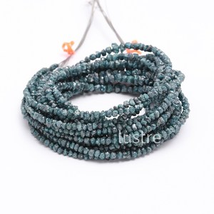 Cuentas de Diamante Azul Crudo de Grado AAA, Diamantes Naturales sin Cortar, Hilo de Piedras Preciosas de 3.5-5.5 mm, 15.5 Pulgadas, para la Elaboración de Joyería de Lujo - Product Image 3