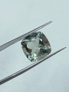 Natural Top Quality Green Amethyst Gemstone Loose Stone 7.31Carat 12MM <b>Cushion</b> Cut Green <b>Colour</b> For Jewelry Making - Product Image 1