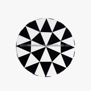 Soporte para tartas con incrustaciones de resina en blanco y negro al mejor precio, nuevo diseño para uso doméstico y hotelero para bodas y fiestas - Product Image 2