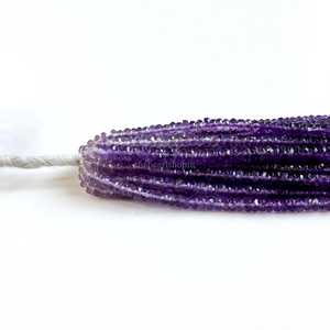 Cuentas facetadas de amatista africana natural de 3.5-4 mm, hilo de 13 pulgadas, cuentas de amatista de alta calidad para la fabricación de joyería. - Product Image 3