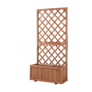 Outsunny Acacia Wood <b>Planter</b> Box With Trellis, Natural <b>Raised</b> Beds For Garden Patio, Outdoor <b>Planter</b> Box Wholesale From Vietnam - Product Image 3