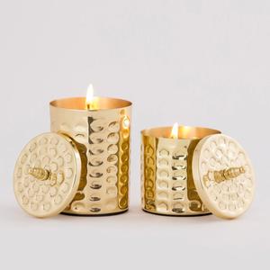 เชิงเทียนทรงกระบอกทองเหลืองพร้อมฝาปิดทนความร้อนตกแต่งบ้านหรือพื้นที่ - Product Image 6