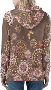 Sudadera con Capucha para Mujer ROMEO INDUSTRY, Chaqueta Casual de Forro Polar para Otoño/Invierno, Diseño Transpirable por Sublimación, 95% Poliéster, 5% Elastano, Tallas XS-5XL - Product Image 3