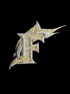 Pendentif lettre F en moissanite sertie de diamants, argent sterling 925, bijou de luxe brillant - Product Image 2