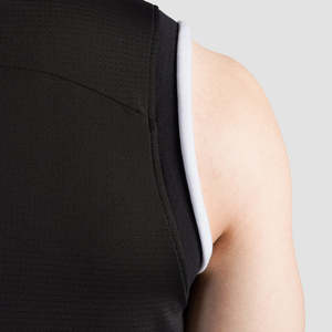 Camiseta sin mangas cómoda para hombre, de poliéster y algodón acanalado, para gimnasio, informal, de verano, para exportación. - Product Image 4