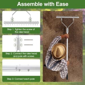 คราดตัดหญ้าเครื่องมือทำสวนกลางแจ้งใช้ในฟาร์ม - Product Image 5