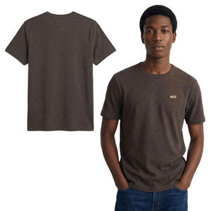 Camisetas de Algodón en Tonos Tierra para Hombre, Manga Corta, Corte Regular, Camiseta Lisa, Ropa Casual, Suministro de Marca Privada, Camiseta Casual para Hombre - Product Image 1