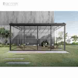 Fuson Amerikaanse Markt Tuin Tuinhuisje Aluminium <span class=keywords><strong>Pergola</strong></span> Sunrooms & Glazen Huizen Waterdichte Rv Serre Aansluiten Op Muur - Product Image 2