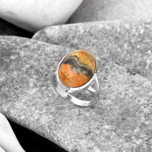 Anillo de Jaspe Abeja, Plata de Ley 925, Piedra Preciosa Natural, Anillo Hecho a Mano para Ella - Product Image 3