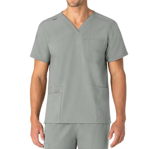 Custom Logo Spandex Polyester Medical Scrub Suits Stretch Knitted Fabric Hospital <b>Doctor</b> Nursing Surgical Uniform <b>Sets</b> - Product Image 1