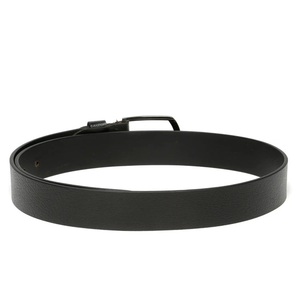 Ceinture en cuir de vachette noir de qualité supérieure pour homme, style décontracté, boucle en alliage, finition lisse, réglable pour jeans et costumes - Product Image 4