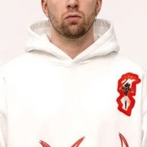 New Sale Custom Oversized Men's Hooded Sweatshirt <b>White</b> Cotton Knitted Streetwear Print Front Pocket Autumn Wear Regular Sleeve - Product Image 5