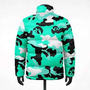 OEM Service Custom Logo Zipper Puffer <b>Jacket</b> Men Plus Size Thick Winter Stand Collar Windproof Breathable <b>Smart</b> Casual - Product Image 2