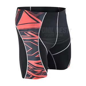 Pantalones Cortos Deportivos de Compresión Personalizados al por Mayor, de Malla Sólida de Poliéster Transpirable y Ecológico, con Cierre de Cordón Ajustable, 220g - Product Image 4