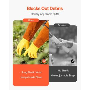 Guanti da Giardinaggio Resistenti alle Spine e alle Forature con Polsino Elastico, Guanti Lunghi 17,5 Pollici per Potatura Rose - Product Image 4