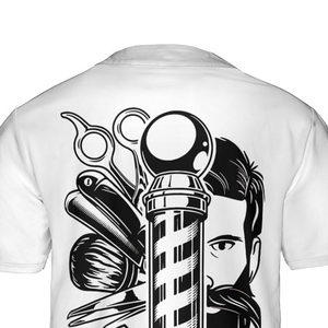 Custom Logo Barber Baseball Jersey Shirt With Clipper Design And Personalized Name For Barbers - Product Image 4