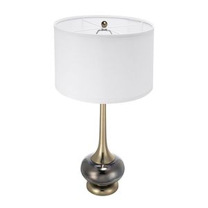 D15x29 <b>Table</b> <b>Lamp</b> with <b>Glass</b> Drum <b>Shade</b> Assembly Required - Product Image 4