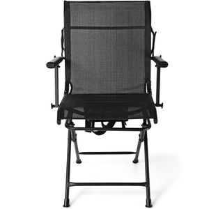 Chaise de patio pivotante avec accoudoirs et dossier en maille, design pliable - Product Image 4
