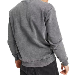 Polyester Cotton Heavy Mens Crew Neck Oversized <b>Drop</b> Shoulder <b>Acid</b> Wash Quick Dry Short Sleeve Streetwear T Shirt Anti Wrinkle - Product Image 2