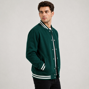 Varsity <b>jacket</b> made with durable materials and comfortable fit delivering timeless style for active casual and fashion forward - Product Image 2