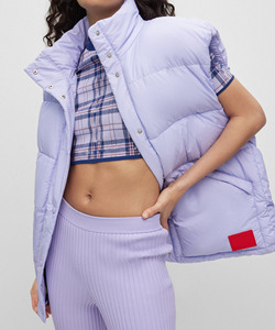Lightweight Breathable & Waterproof Embroidery Puffer <b>Jacket</b> <b>Sleeveless</b> Stylish <b>Women</b> Winter Canvas Puffer Coat - Product Image 6