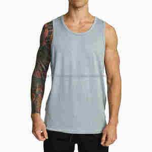 Camiseta sin Mangas para Hombre - Cómoda y de Secado Rápido para Correr y Hacer Ejercicio, Ropa Deportiva de Verano, Transpirable, de Algodón - Product Image 4