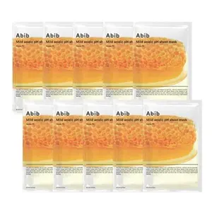 Abib Ensemble de 10 masques de haute qualité Paquet de variétés de pH légèrement acide Heartleaf Jericho Rose Aqua Glutathione Honey - Product Image 1
