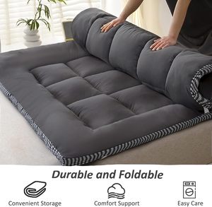 Protège-matelas matelassé en polyester lavable toutes saisons pour lit simple, double, queen et king size, couleur unie, pour usage domestique - Product Image 3