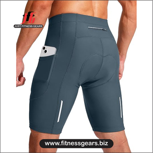 High Performance Eco-Friendly Breathable Spandex/Polyester <b>Cycling</b> <b>Shorts</b> Customizable Options Men-<b>Padded</b> Comfort Quick Dry - Product Image 2