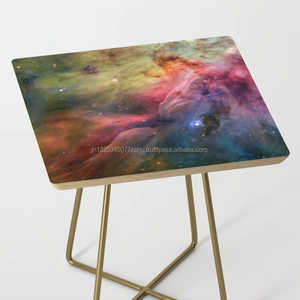 Marco de metal y bandeja de esmalte superior de madera Elegante mesa de centro con diseño único - Product Image 5