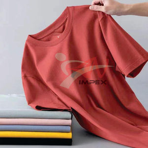 Conception de logo personnalisée OEM pour hommes et femmes, t-shirt à manches courtes classique et polyvalent, couleur unie, été - Product Image 2