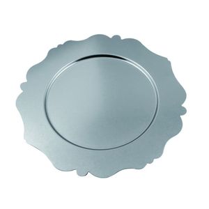 Luxury Silver Metal Charger Plate Wholesale Round Stainless Steel Dinner Plate for Wedding <b>Party</b> <b>Table</b> Decoration Event Decor - Product Image 6