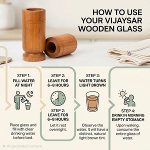 Wooden Water Glass 90ml Ayurvedic Herbal Wooden <b>Mug</b> Handcrafted Natural Drinkware - Product Image 5
