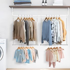 Asta Appendiabiti Regolabile in Larghezza e Altezza, Barra Salvaspazio per Appendere Vestiti, Estensore per Armadio, Accessorio Organizzatore - Product Image 6