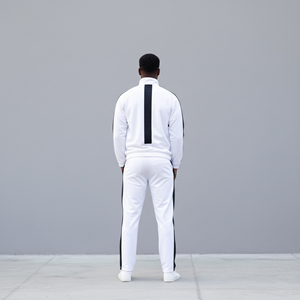 Ensemble survêtement homme 2 pièces personnalisé, coupe décontractée, color block, avec sweat à capuche zippé et pantalon de jogging, respirant, léger et tendance - Product Image 6