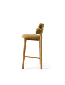 Modern Solid Wood Bar Chair Upholstered Counter <b>Stool</b> Contemporary Wooden Bar <b>Stool</b> Cafe Restaurant Furniture - Product Image 3