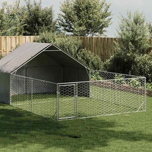 Caseta Grande para Perros de Exterior, Jaula para Mascotas de Acero Galvanizado, Resistente a la Intemperie y Duradera - Product Image 1
