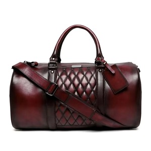 Bolsa de Viaje de Cuero Genuino a la Moda, Impermeable, con Correa de Transporte Ajustable, Multifuncional, para Exteriores - Product Image 1