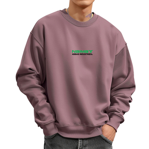 Sudadera de cuello redondo con detalles de costuras en contraste para hombre, conjunto de ropa deportiva informal de forro polar grueso de color liso. - Product Image 2