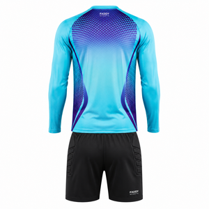 Ensemble de maillot de gardien de but personnalisé professionnel à manches longues, uniforme de gardien de but de football, combinaisons d'entraînement de football rembourrées pour hommes et enfants - Product Image 2