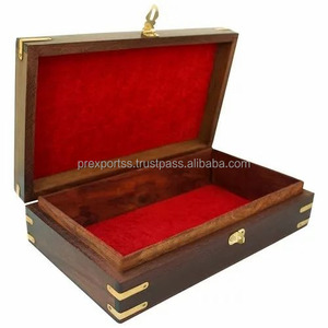 Modern Vintage Style Wooden Storage <b>Boxes</b> Carved Design Home Decor Jewelry Rectangle Shape Velvet Lining Buckle Closure <b>Brown</b> - Product Image 3