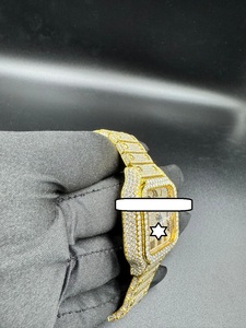 Reloj de Lujo de Acero Inoxidable con Incrustaciones de Diamantes Moissanite VVS1, Analógico, Elegante, Estilo Hip Hop, Deportivo, de Negocios, Antiguo, con Movimiento Automático - Product Image 2