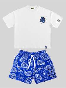 Conjunto de Verano 2026 para Hombre, Camiseta de Manga Corta y Pantalones Cortos, 2 Piezas, Conjunto Deportivo Informal Personalizado - Product Image 1