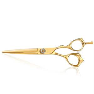 Tijeras de Peluquería Profesionales de Titanio Dorado, para Diestros, con Estuche y Paño de Limpieza - Product Image 5