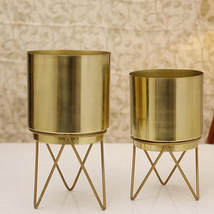 Producto Más Vendido, Soporte para Macetas de Hierro con Diseño Martillado, Acabado Dorado, Tamaño Personalizado, Decoración para el Hogar, Decoración para Bodas - Product Image 2