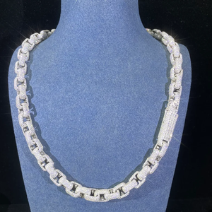 Collar de Plata de Ley S925 con Cadena de Cuerda y Diamante Cultivado en Laboratorio, Unisex, Estilo Hip Hop, para Boda, Aniversario, Compromiso, Fiesta - Product Image 2