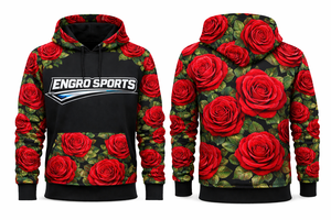 Custom Puff Printing <b>Hoodie</b> New design Custom Manufacturer Rose Flower Design Hoodies <b>Zip</b>-Up <b>Black</b> <b>Hoodie</b> Denims <b>hoodie</b> tears - Product Image 4