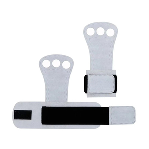 Protège-mains en cuir à 3 trous pour gymnastique, support de poignet réglable avec fermeture auto-agrippante, antidérapant, unisexe, pour entraînement de musculation - Product Image 3